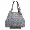 Kožené kabelka shopper bag Vittoria Gotti svetlo šedá 5566-Sjsz